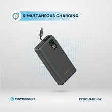 Powerology Aluminum 20000mAh Power Bank - Dark Gray