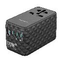 [PWCUQC042] Powerology GaN 170W Universal Charger with 4-Ports Fast Charging + Ac - Black
