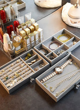 DUNISO Multi-functional Jewelry Storage Boxes And Organizers for Women Girls Velvet Flannelette Earrings Rings Necklace Bracelets Jewelry Tray Storage Case