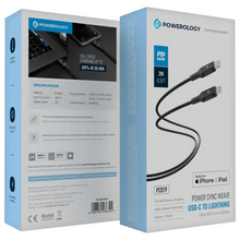 Powerology Power Sync Weave USB-C to Lightning PD 60W - Black