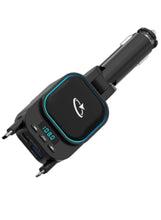 Goaltage FMTR02 PowerTune Pro Bluetooth FM Transmitter with Built-In Cables, Multi-Format Support, Safety Protection, Fast Charging, Hands-Free Calling and Wide Compatibility