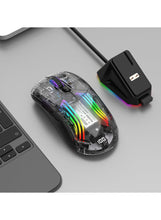 Rechargeable Wireless Gaming Mouse | Transparent RGB Superlight Ergonomic 2.4 GHz Wireless Mouse with 4000 DPI | Programmable Wireless Gaming Mice with Magnetic charging base and Digital Display