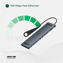 Green Lion 12-in-1 4K HDMI Ethernet USB-C Hub - Gray