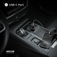 Green Lion Dual Port Car Charger 50W (with C to C / C to L Cable) - Black