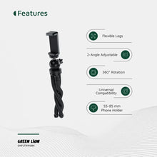 [GNFLTRIPDBK] Green Lion Flexible Tripod with Foam Grips - Black