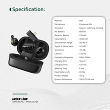 Green Lion GM-85X 3 In 1 Wireless Microphone - Black