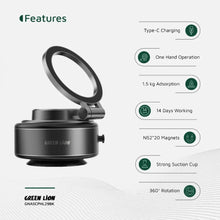 Green Lion GX-29 Auto Suction Phone Holder - Matte Black