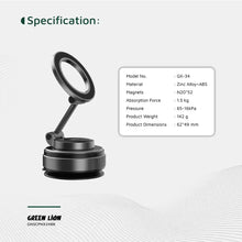 Green Lion GX-34 Suction Phone Holder - Black