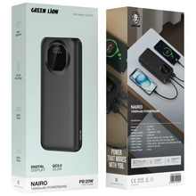 Green Lion Nairo 10000mAh Power Bank PD 20W - Black