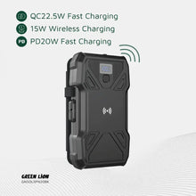 Green Lion Solar 5-Panel 20000mAh Power Bank PD20W - Black