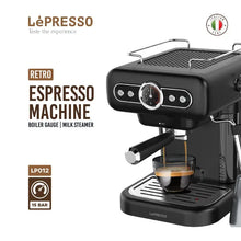 LePresso Retro Espresso Boiler Machine Gauge and Milk Steamer