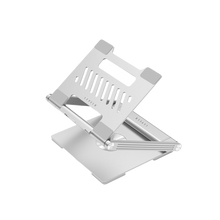 Levelo AeroLink Laptop Stand With Built-In Portable 7 In 1 Hub - Silver