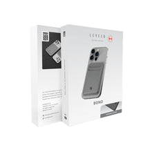 Levelo Bond MagSafe Card Holder Wallet - Grey