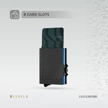 Levelo Cache Genuine Leather Wallet - Black