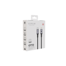 Levelo Otto USB C to Lightning 30W Leather Cable - Black