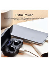 Max TWS Noise Cancellation Earbuds, 2600 mAh Charging Case, 60 Hours Usage Time, 4+ hours Playing Time, IPX4 Water Resistance, LCD Indicator, Single Driver - HD Audio Quality, Touch Control, Bluetooth 5.0, 2600 mAh Power Bank with USB-A Output black