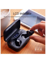 Max TWS Noise Cancellation Earbuds, 2600 mAh Charging Case, 60 Hours Usage Time, 4+ hours Playing Time, IPX4 Water Resistance, LCD Indicator, Single Driver - HD Audio Quality, Touch Control, Bluetooth 5.0, 2600 mAh Power Bank with USB-A Output black