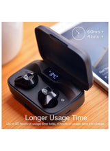 Max TWS Noise Cancellation Earbuds, 2600 mAh Charging Case, 60 Hours Usage Time, 4+ hours Playing Time, IPX4 Water Resistance, LCD Indicator, Single Driver - HD Audio Quality, Touch Control, Bluetooth 5.0, 2600 mAh Power Bank with USB-A Output black
