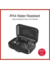 Max TWS Noise Cancellation Earbuds, 2600 mAh Charging Case, 60 Hours Usage Time, 4+ hours Playing Time, IPX4 Water Resistance, LCD Indicator, Single Driver - HD Audio Quality, Touch Control, Bluetooth 5.0, 2600 mAh Power Bank with USB-A Output black
