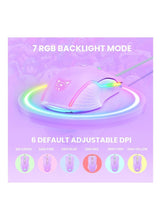 CW905 6400 DPI Wired Gaming Mouse USB Game Mice 7 Buttons Design Breathing LED Colors for Laptop PC Gamer