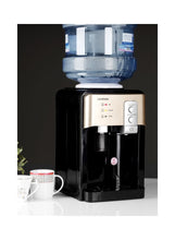 Hot and Normal Water Dispenser, 2 Taps | Stainless Steel Water Tank & Plastic ABS Housing Water Dispenser KNWD6380 Black and Gold