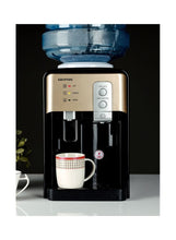 Hot and Normal Water Dispenser, 2 Taps | Stainless Steel Water Tank & Plastic ABS Housing Water Dispenser KNWD6380 Black and Gold