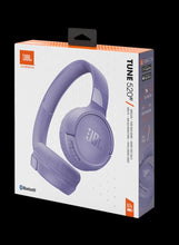 Tune 520Bt Wireless On-Ear Headphones, Pure Bass Sound, 57H Battery With Speed Charge, Hands-Free Call + Voice Aware, Multi-Point Connection, Lightweight And Foldable Purple