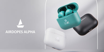 boAt Airdopes Alpha With 35 HRS Playback, 13mm Drivers, Dual Mics ENx & Beast Mode Jet Black