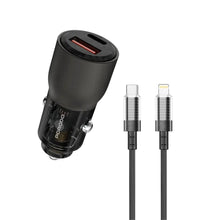 [PD-FWCH048-L-GY] Porodo 95W Car Charger Transparent With 0.9M Lightning Cable (Grey)