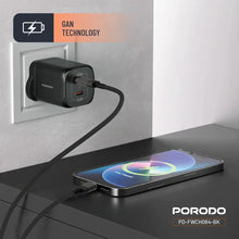 Porodo Dual USB-C Quick Charger - Black