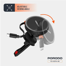 [PD-HSM14-BK] Porodo HS14 MagSafe Charger Retractable Type-C - Black