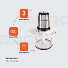 [PD-LFST045-BK] Porodo Lifestyle Meat and Vegetable Electric Food Chopper - Black