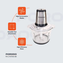 [PD-LFST045-BK] Porodo Lifestyle Meat and Vegetable Electric Food Chopper - Black