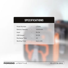 Porodo Lifestyle Multifunction Cooling Waist Fan - Brown/Orange
