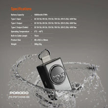 [PD-PBFCH068-BK] Porodo Power Bank PB068 10000mAh - Black