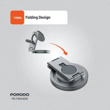[PD-FWCH039-GY] Porodo Rotating Base Three-Device Wireless Charger - Gray
