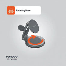 [PD-FWCH039-GY] Porodo Rotating Base Three-Device Wireless Charger - Gray