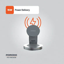 [PD-FWCH039-GY] Porodo Rotating Base Three-Device Wireless Charger - Gray