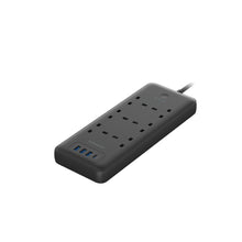 [PWPS48WBK] Powerology 48W 6AC 1x PD USB-C and 3x QC USB-A Power Strip with UK Plug - Black
