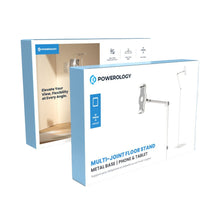 [PTBS170WH] Powerology Multi-Joint Floor Stand Metal Base Phone & Tablet - White