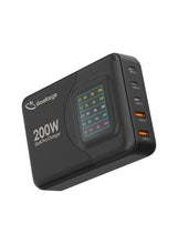 Super-Fast Pro 200W GaN Wall Charger & LCD Digital Display, Safety Protection, Multi-Port Functionality