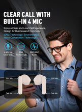 ZIPFORCE True Wireless Earbuds, In-Ear Bluetooth 5.3 Headphones 4-Mics ENC Clear Call, Bluetooth Earbuds Touch Control, IPX6 Waterproof TWS, Light-Weight Earphones
