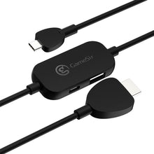 GameSir USB-C to HDMI Adapter Cable with PD Fast Charging, Nintendo Switch Compatibility, 1920 × 1080p HDMI Port Resolution, USB-A 3.0 & Type-C Ports - Black