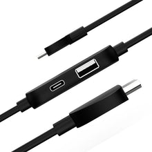 GameSir USB-C to HDMI Adapter Cable with PD Fast Charging, Nintendo Switch Compatibility, 1920 × 1080p HDMI Port Resolution, USB-A 3.0 & Type-C Ports - Black
