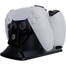 GameSir Dual Controller Charging Station with LED Indicator, Quick Charging Cable Power Dock for PS5 Game Controller - Black