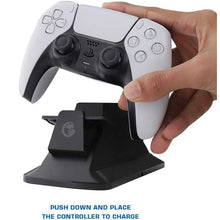 GameSir Dual Controller Charging Station with LED Indicator, Quick Charging Cable Power Dock for PS5 Game Controller - Black
