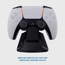 GameSir Dual Controller Charging Station with LED Indicator, Quick Charging Cable Power Dock for PS5 Game Controller - Black