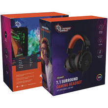Porodo Gaming 7.1 Surround Gaming Headset with Soft Breathable Ear Pads, Noise Cancelling Microphone, 50mm Driver Size, Convenient Mic Design, 1.5m Cable Length, RGB Lights - Black