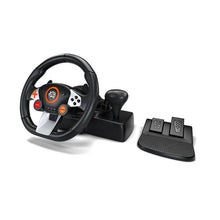 Porodo Gaming 7-in-1 Steering Wheel with Quick Pedal, Plug & Play, Gear Lever, 270° Coil-spring Mechanism, 10
