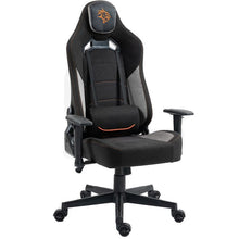 Porodo Gaming Professional Gaming Chair with Fabric+PU+Suede Covered Form, 2D Armrest, Lumbar Pillow Support, 160° Adjustable Backrest, Headrest Support - Black